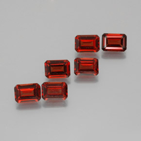 6.41 ct Red Almandine Garnet Gemstone, Almandine Garnet Gem in Octagon Facet Shape for Sale.