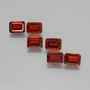 6.41 ct Red Almandine Garnet Stone, Natural Almandine Garnet in Octagon Facet Shape for Sale