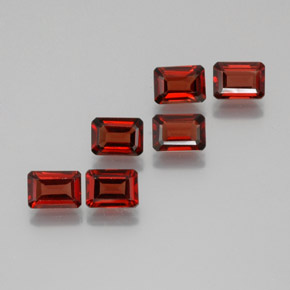 6.88 ct Red Almandine Garnet Gemstone, Almandine Garnet Gem in Octagon Facet Shape for Sale.