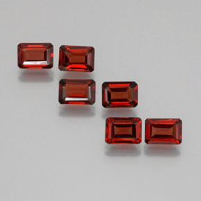 6.88 ct Red Almandine Garnet Stone, Natural Almandine Garnet in Octagon Facet Shape for Sale