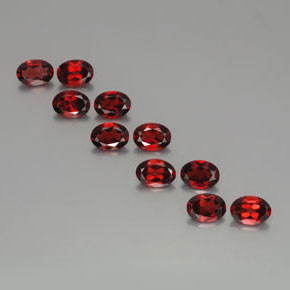 8.49 ctw Red Almandine Garnet Stones, Natural Almandine Garnet in Oval Facet Shape for Sale