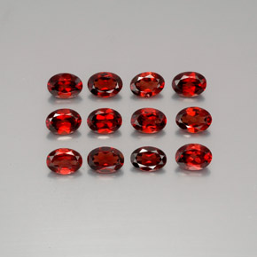 11.02 ct Red Almandine Garnet Gemstone, Almandine Garnet Gem in Oval Facet Shape for Sale.