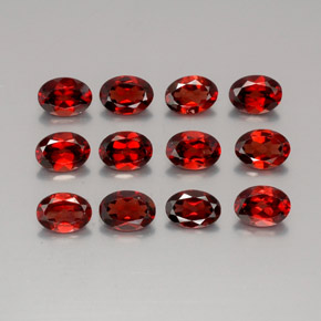 11.02 ct Red Almandine Garnet Stone, Natural Almandine Garnet in Oval Facet Shape for Sale