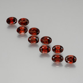 9.47 ctw Red Almandine Garnet Stones, Natural Almandine Garnet in Oval Facet Shape for Sale
