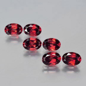 5.79 ct Red Almandine Garnet Gemstone, Almandine Garnet Gem in Oval Facet Shape for Sale.