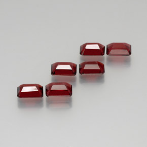 Almandine Garnet Gemstone in 7.1 x 5.2 mm Size for Sale, Almandine Garnet Stone in Deep Red Color