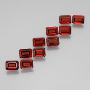 10.91 ctw Red Almandine Garnet Gemstones, Almandine Garnet Gems in Octagon Facet Shape for Sale.
