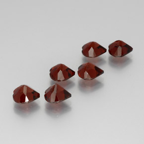 Almandine Garnet Gemstones in 7.2 x 7.2 mm Size for Sale, Almandine Garnet Stones in Deep Red Color