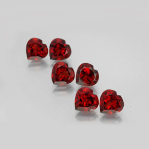 9.21 ct Red Almandine Garnet Stone, Natural Almandine Garnet in Heart Facet Shape for Sale