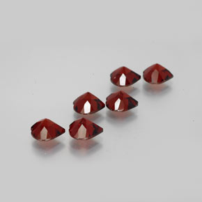 Almandine Garnet Gemstone in 7 x 7 mm (calibrated) Size for Sale, Almandine Garnet Stone in Red Color