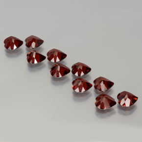 Almandine Garnet Gemstones in 7.2 x 7.1 mm Size for Sale, Almandine Garnet Stones in Red Color