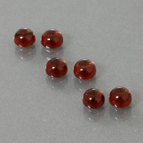 2.70 ct Red Almandine Garnet Stone, Natural Almandine Garnet in Round Cabochon Shape for Sale