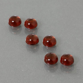 2.30 ct Red Almandine Garnet Stone, Natural Almandine Garnet in Round Cabochon Shape for Sale