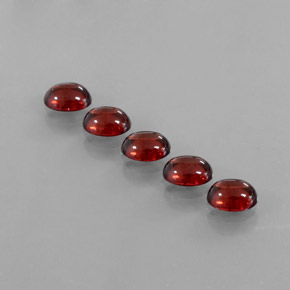 2.49 ct Red Almandine Garnet Gemstone, Almandine Garnet Gem in Oval Cabochon Shape for Sale.