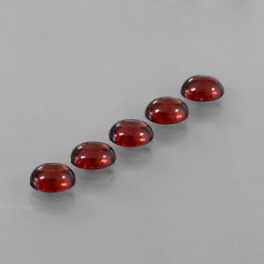 2.49 ct Red Almandine Garnet Stone, Natural Almandine Garnet in Oval Cabochon Shape for Sale