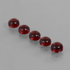 2.62 ct Red Almandine Garnet Gemstone, Almandine Garnet Gem in Round Cabochon Shape for Sale.