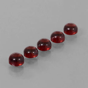 2.62 ct Red Almandine Garnet Stone, Natural Almandine Garnet in Round Cabochon Shape for Sale