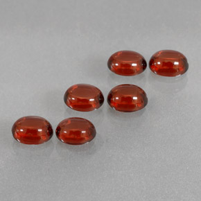 2.89 ct Red Almandine Garnet Stone, Natural Almandine Garnet in Oval Cabochon Shape for Sale