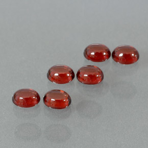 2.96 ct Red Almandine Garnet Gemstone, Almandine Garnet Gem in Oval Cabochon Shape for Sale.