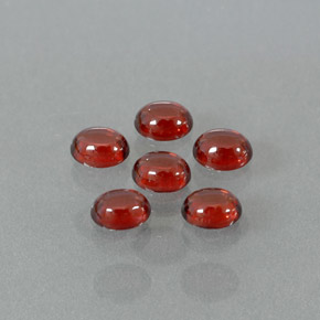 2.96 ct Red Almandine Garnet Stone, Natural Almandine Garnet in Oval Cabochon Shape for Sale