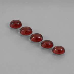 2.56 ct Red Almandine Garnet Gemstone, Almandine Garnet Gem in Oval Cabochon Shape for Sale.