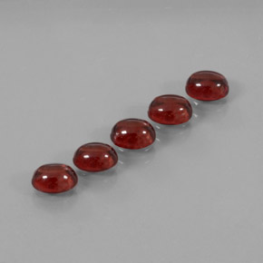 2.56 ct Red Almandine Garnet Stone, Natural Almandine Garnet in Oval Cabochon Shape for Sale