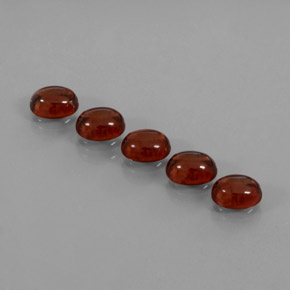 2.58 ct Red Almandine Garnet Gemstone, Almandine Garnet Gem in Oval Cabochon Shape for Sale.