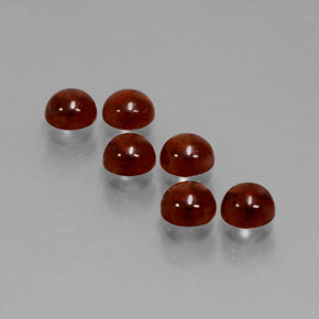 2.44 ct Red Almandine Garnet Gemstone, Almandine Garnet Gem in Round Cabochon Shape for Sale.