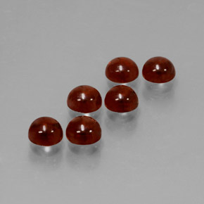 2.44 ct Red Almandine Garnet Stone, Natural Almandine Garnet in Round Cabochon Shape for Sale