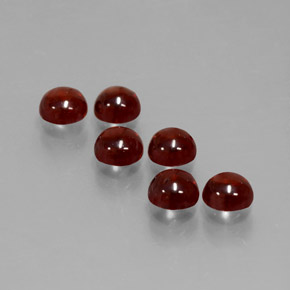 2.31 ct Red Almandine Garnet Gemstone, Almandine Garnet Gem in Round Cabochon Shape for Sale.
