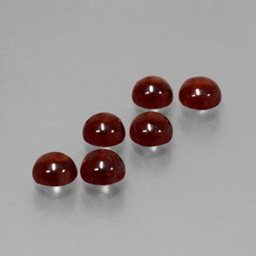 2.31 ct Red Almandine Garnet Stone, Natural Almandine Garnet in Round Cabochon Shape for Sale