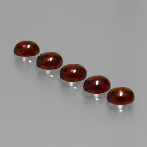 2.77 ctw Red Almandine Garnet Gemstones, Almandine Garnet Gems in Oval Cabochon Shape for Sale.