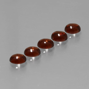 2.58 ctw Red Almandine Garnet Stones, Natural Almandine Garnet in Oval Cabochon Shape for Sale