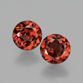 1.82 ct Red Almandine Garnet Gemstone, Almandine Garnet Gem in Round Facet Shape for Sale.