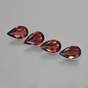 2.69 ct Red Almandine Garnet Gemstone, Almandine Garnet Gem in Pear Facet Shape for Sale.