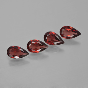2.69 ct Red Almandine Garnet Stone, Natural Almandine Garnet in Pear Facet Shape for Sale