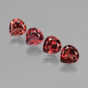 3.20 ct Red Almandine Garnet Gemstone, Almandine Garnet Gem in Pear Facet Shape for Sale.