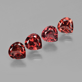 3.20 ct Red Almandine Garnet Stone, Natural Almandine Garnet in Pear Facet Shape for Sale