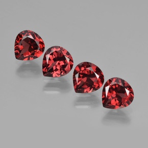3.77 ct Red Almandine Garnet Gemstone, Almandine Garnet Gem in Pear Facet Shape for Sale.