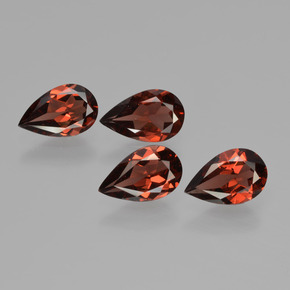 3.24 ct Red Almandine Garnet Gemstone, Almandine Garnet Gem in Pear Facet Shape for Sale.