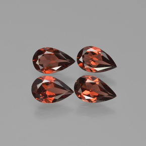 3.24 ct Red Almandine Garnet Stone, Natural Almandine Garnet in Pear Facet Shape for Sale