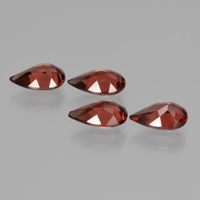 Almandine Garnet Gemstone in 8 x 4.9 mm Size for Sale, Almandine Garnet Stone in Red Color