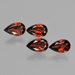 3.47 ct Red Almandine Garnet Gemstone, Almandine Garnet Gem in Pear Facet Shape for Sale.