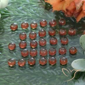 6.16 ctw Red Almandine Garnet Stones, Natural Almandine Garnet in Round Cabochon Shape for Sale