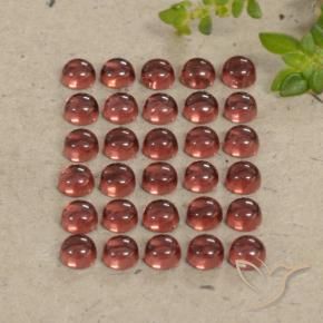 Almandine Garnet Gemstones in 3 mm (calibrated) Size for Sale, Almandine Garnet Stones in Deep Rose Red Color