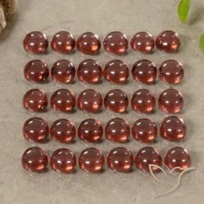5.61 ctw Red Almandine Garnet Stones, Natural Almandine Garnet in Round Cabochon Shape for Sale