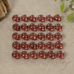 Almandine Garnet Gemstones in 3.1 mm Size for Sale, Almandine Garnet Stones in Deep Crimson Red Color
