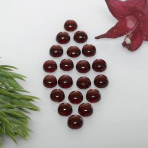 Deep Red Almandine Garnet Gem - 0.2ct Round Cabochon (ID: 467767)