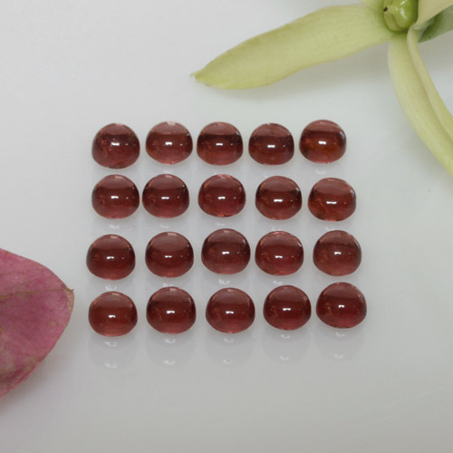 Lote de Granate Alamandino Circular de 20 piezas 3,1mm - Peso total de 4,21 ct / promedio. 0,21 ct cada uno, Color: Rojo oscuro, Dureza Mohs 6.5 - 7.5 Adecuado para joyas de uso diario, Photo A