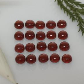 3.94 ctw Red Almandine Garnet Stones, Natural Almandine Garnet in Round Cabochon Shape for Sale